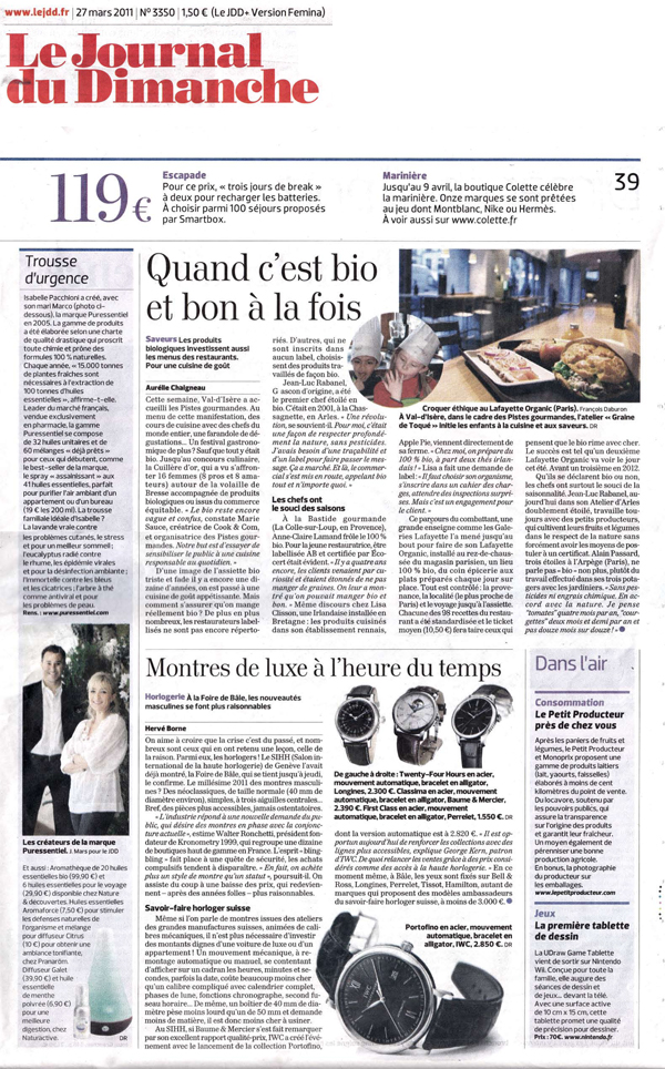 Le Petit Producteur près de chez vous  dans le Journal du Dimanche