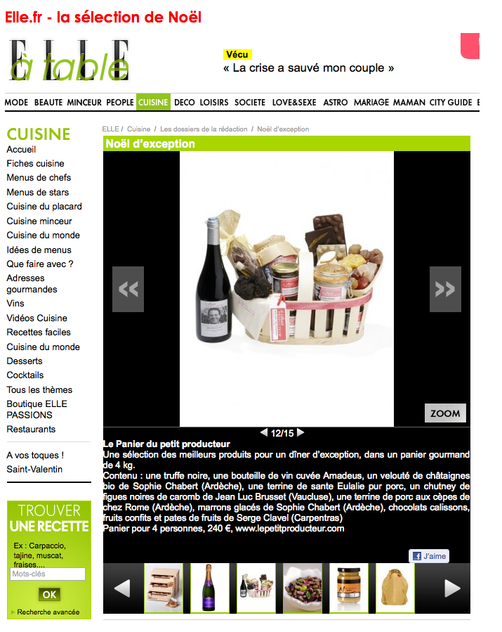 Elle à table - Le Panier du Petit Producteur