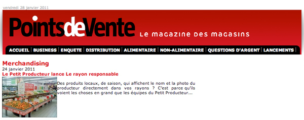 Points de Vente annonce le lancement du Rayon Responsable Le Petit Producteur®