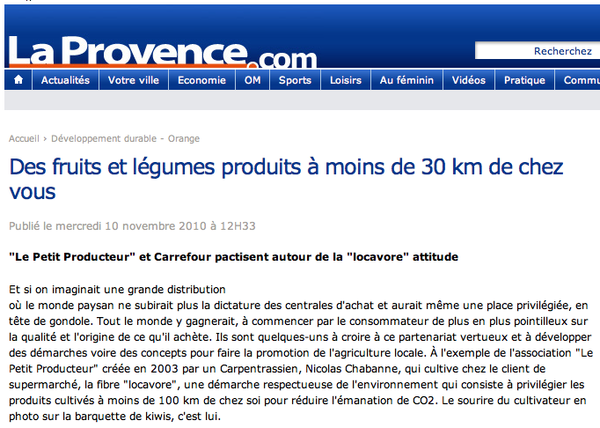 Des fruits et des légumes à moins de 30 kms de chez vous...