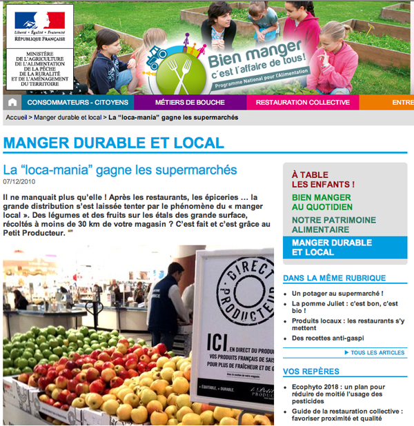 alimentation.gouv.fr - La “loca-mania” gagne les supermarchés
